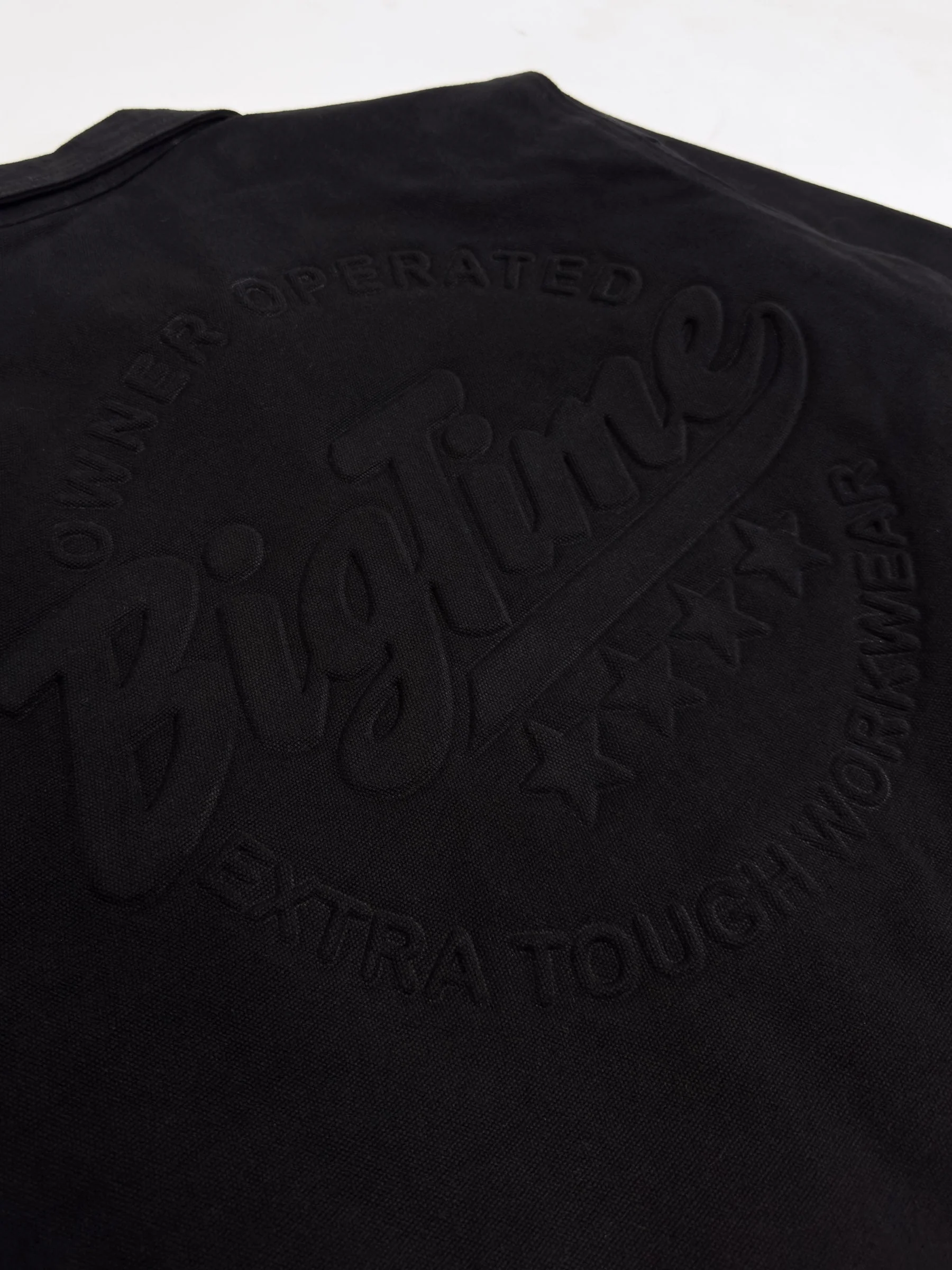 BIGTIME DEBOSSED WORKWEAR JACKET (BLACK) - Image 4