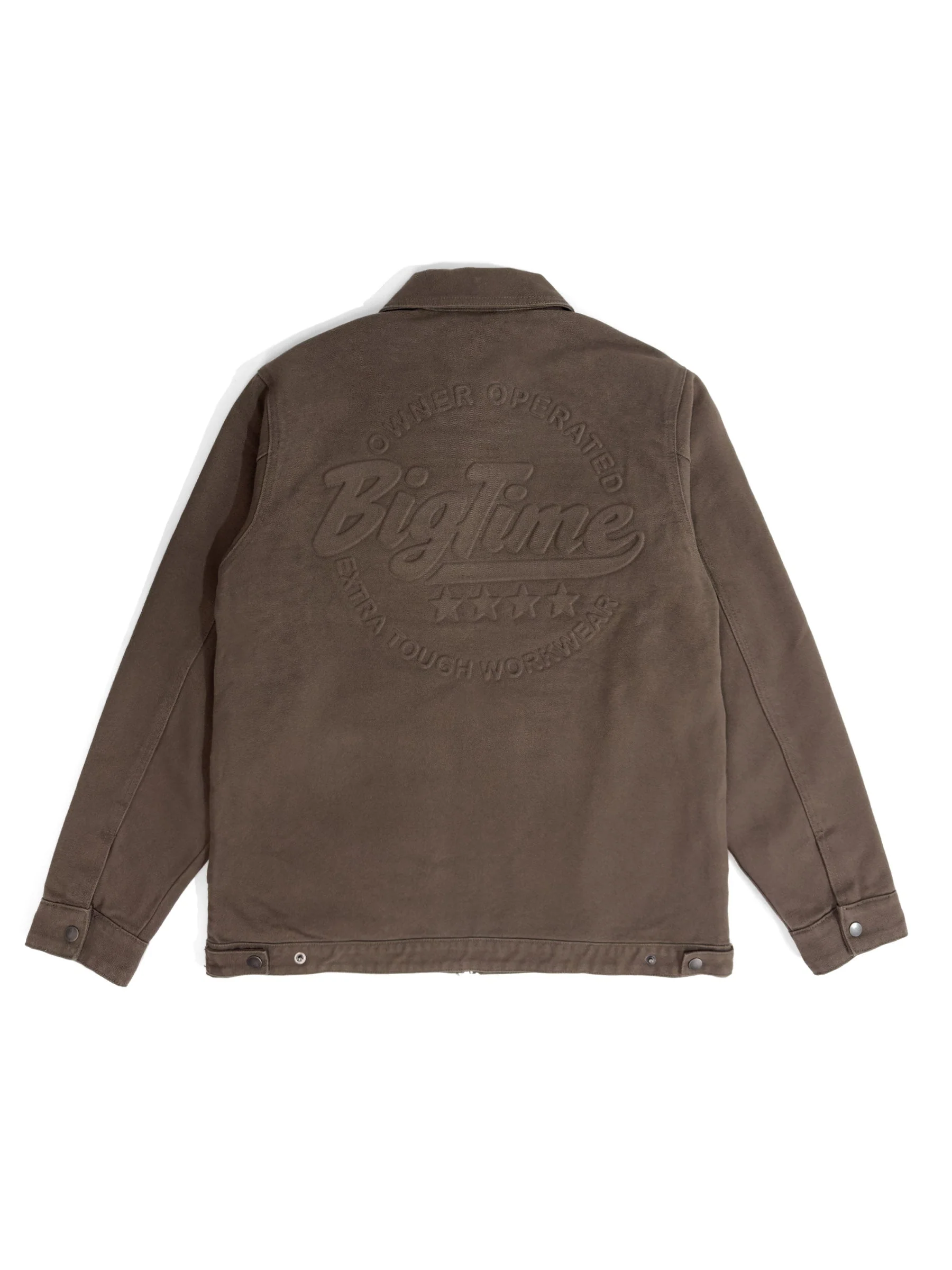 BIGTIME DEBOSSED WORKWEAR JACKET (BROWN) - Image 3
