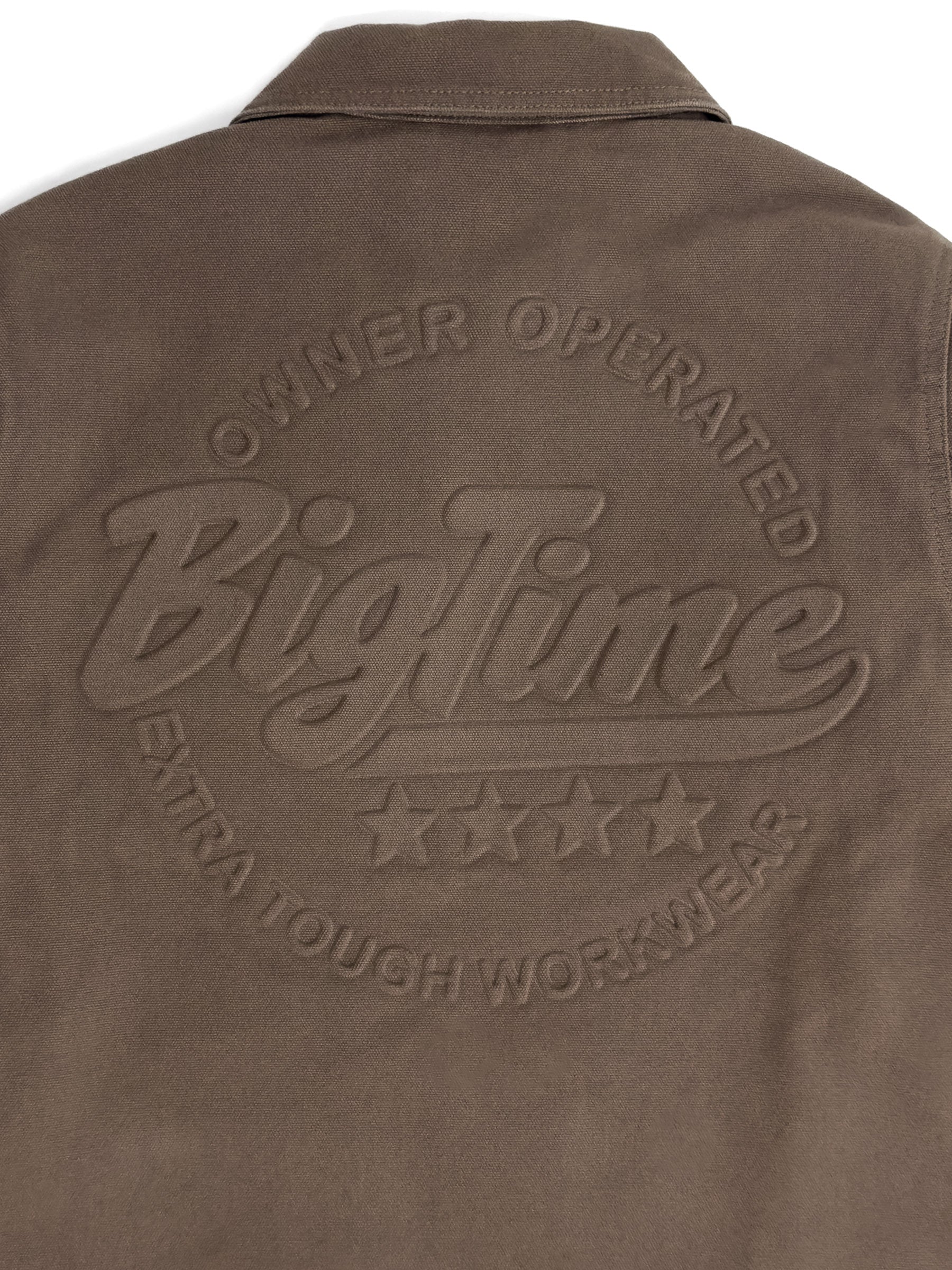 BIGTIME DEBOSSED WORKWEAR JACKET (BROWN) - Image 4
