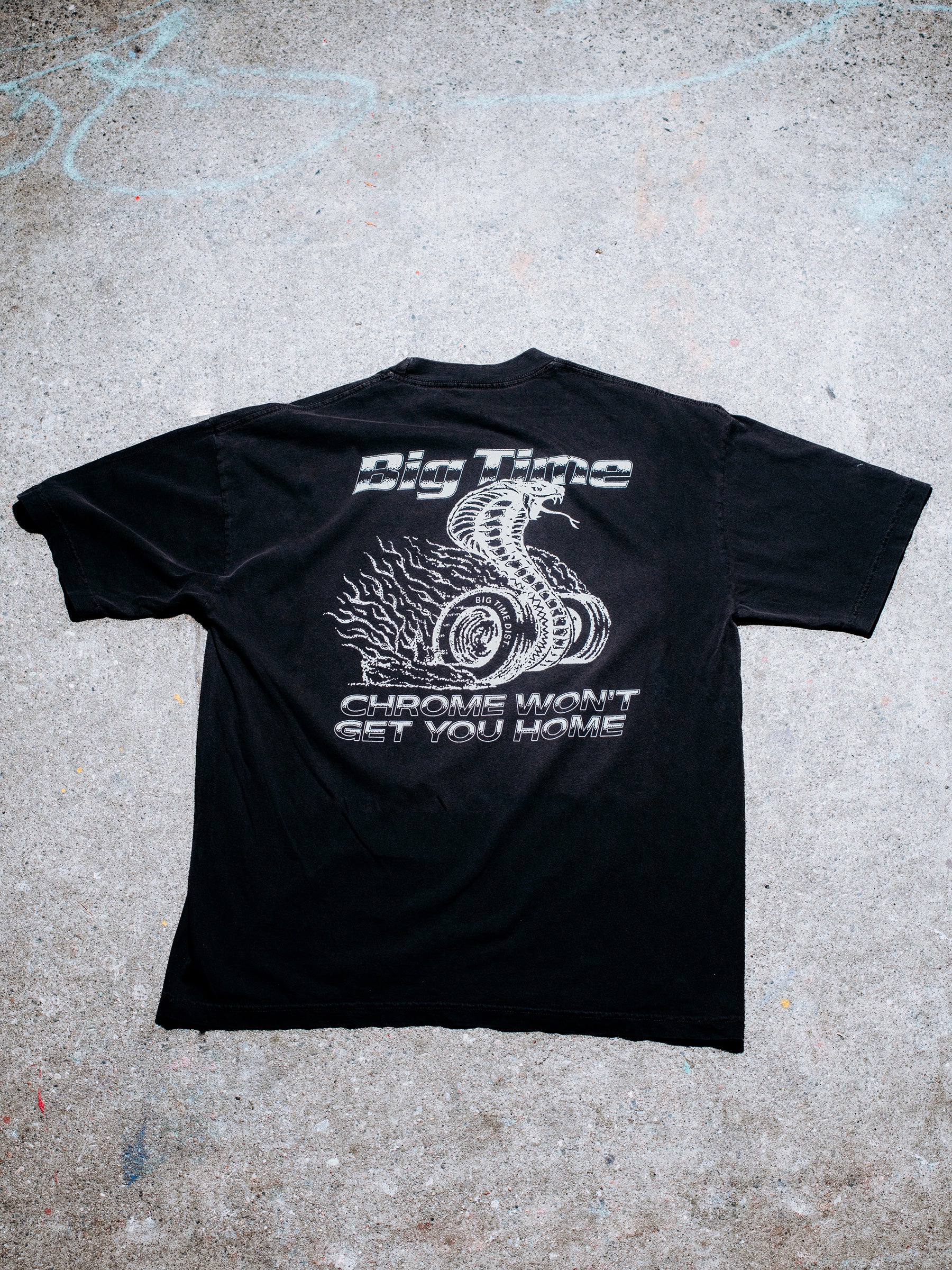 CHROME WON'T GET YOU HOME TEE (VINTAGE BLACK) - Image 2
