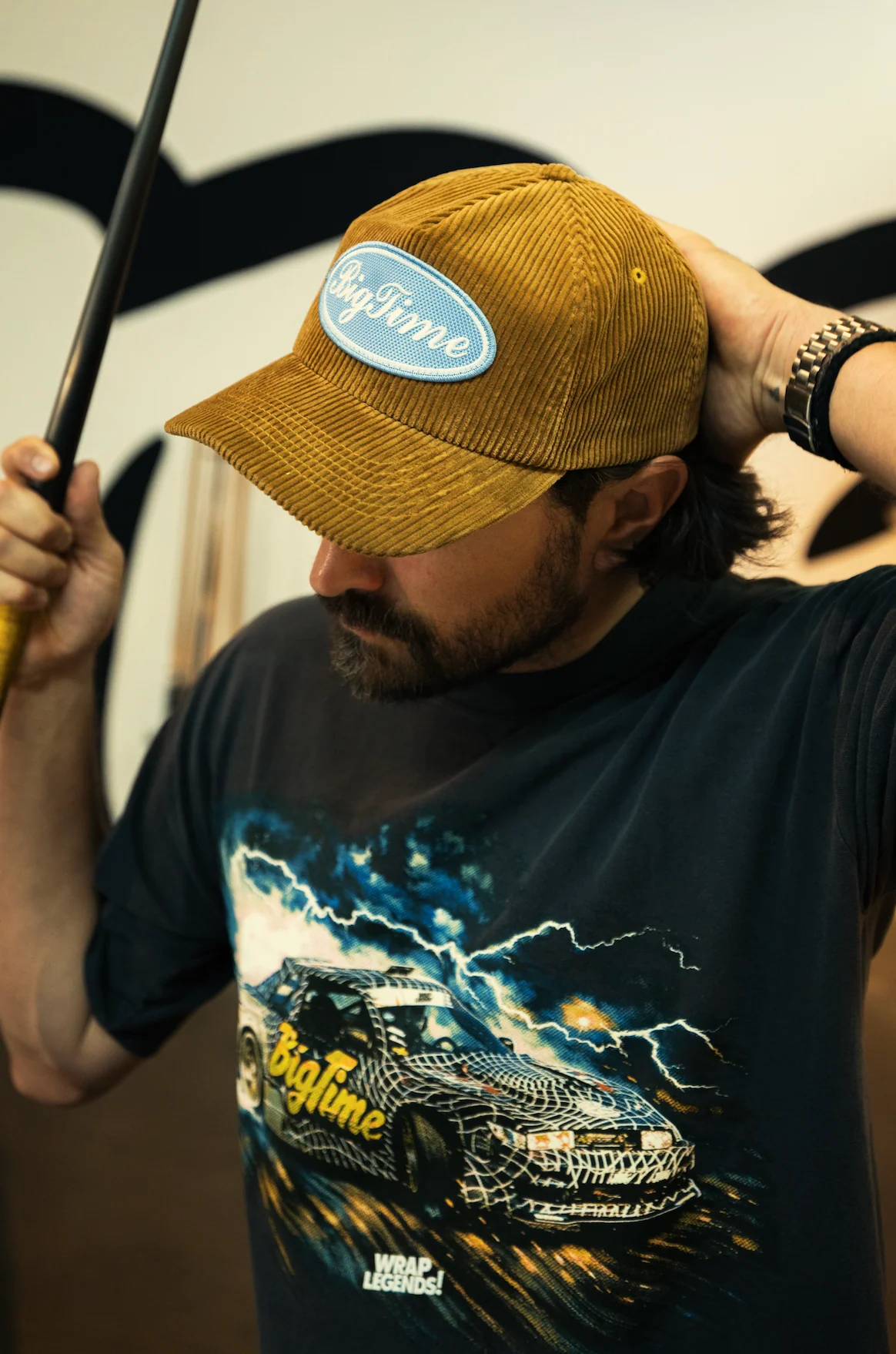 SCRIPT LOGO CORDUROY HAT - Image 3